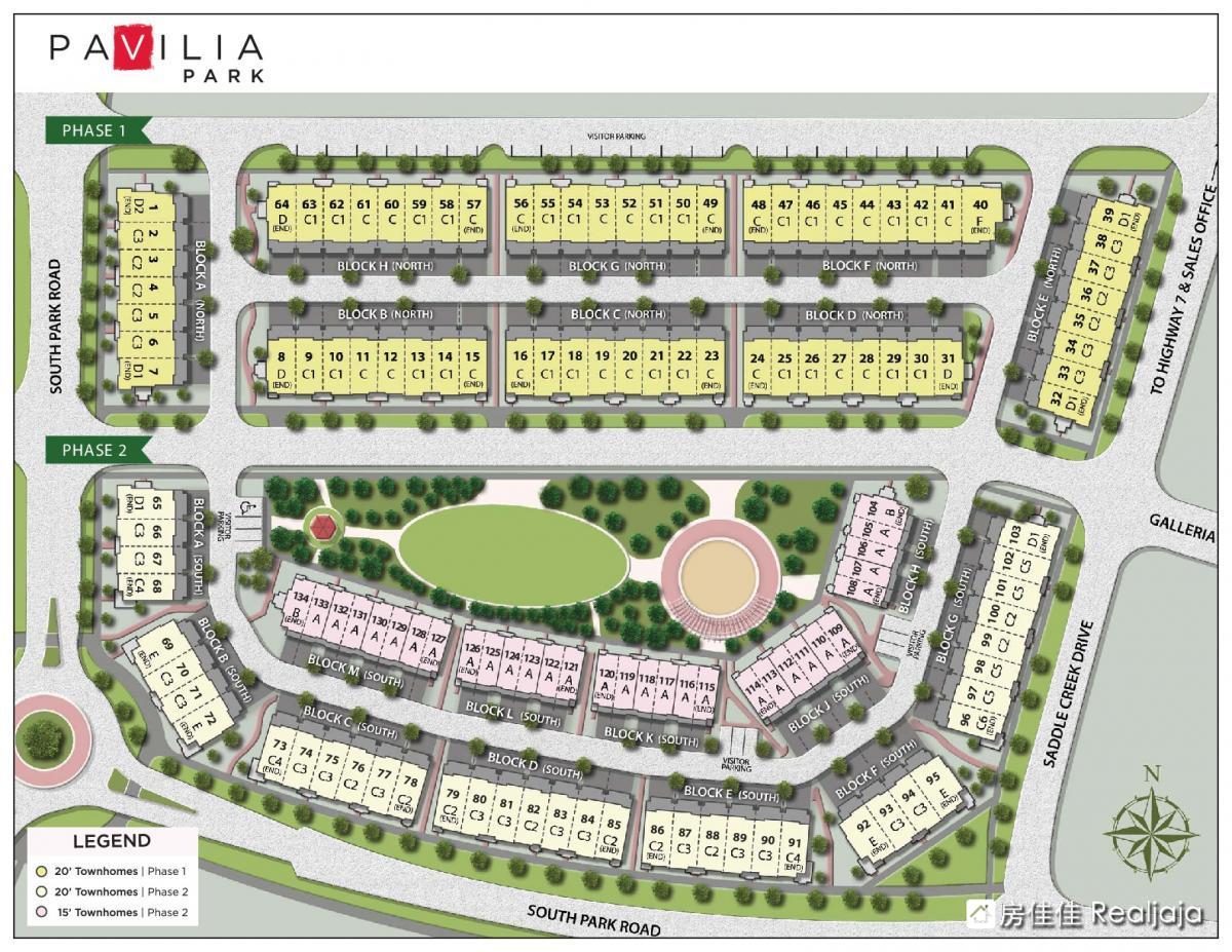 Pavilia Towns & Towers Site Map