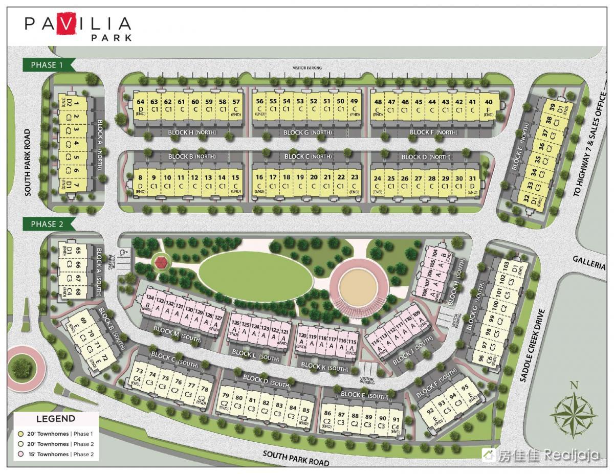 Pavilia Towns & Towers Site Maps