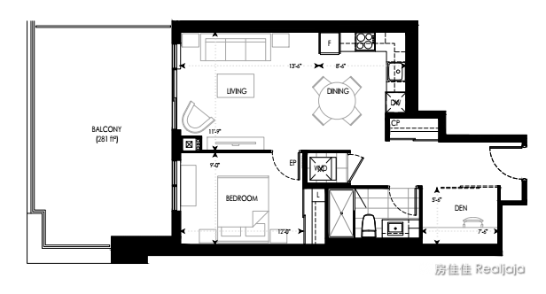 Pavilia Tower Floor Plan 1