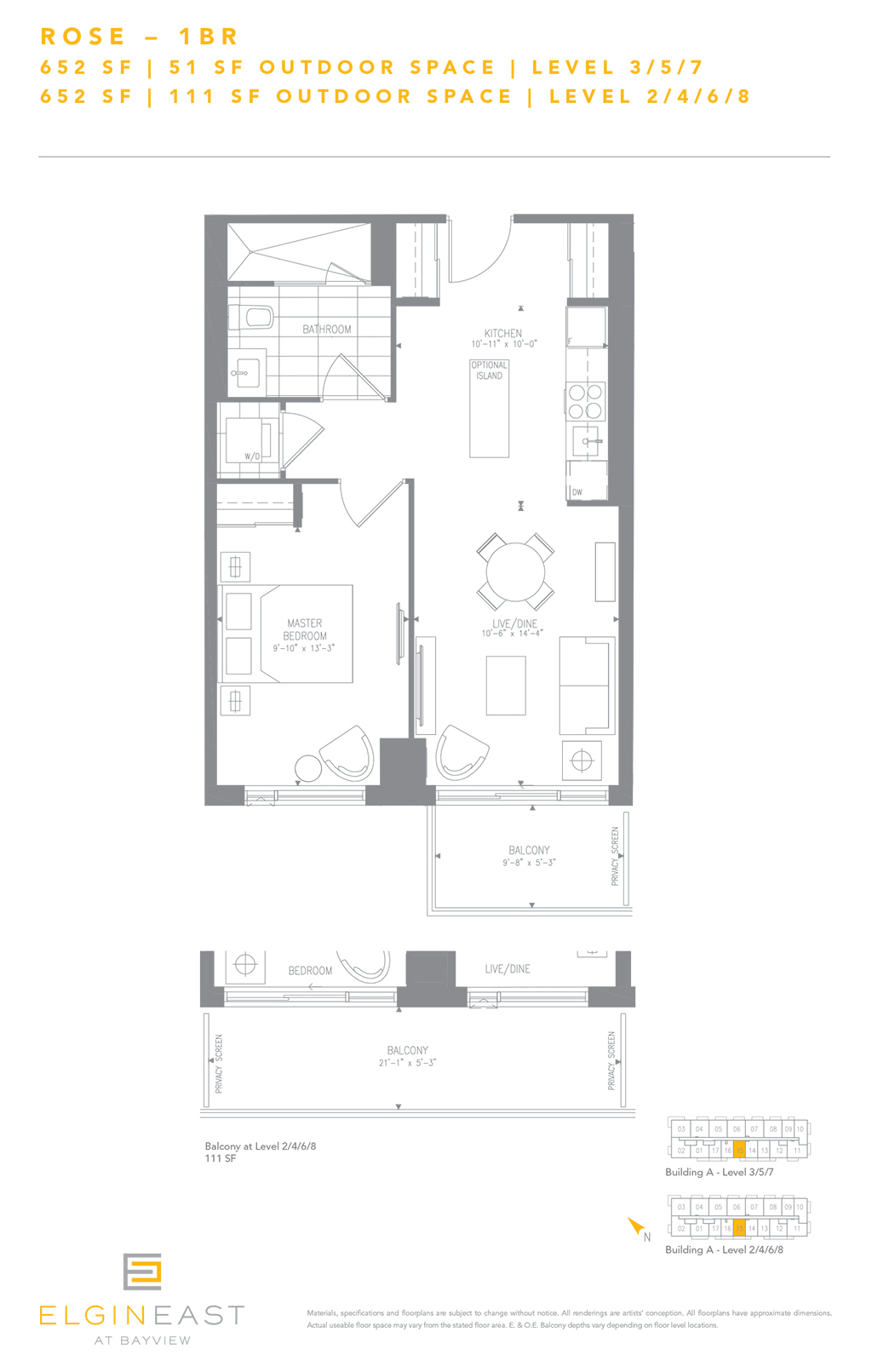 Elgin East Urban Condos Floor Plan 2