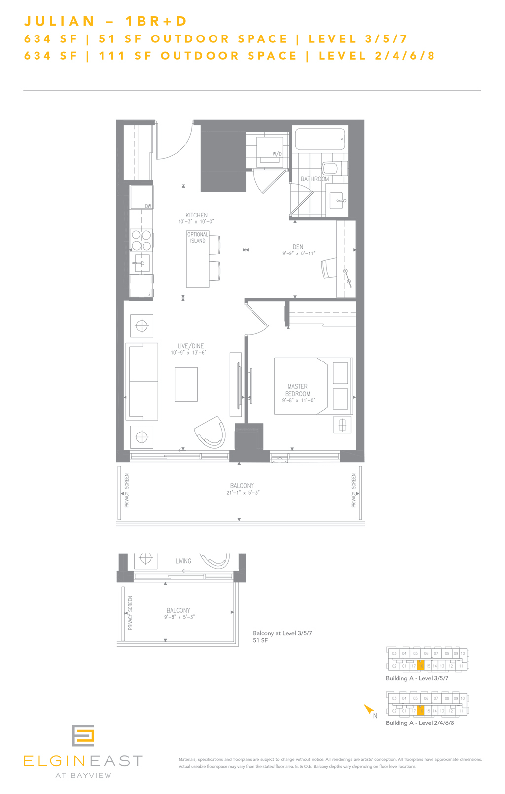 Elgin East Urban Condos Floor Plan 3